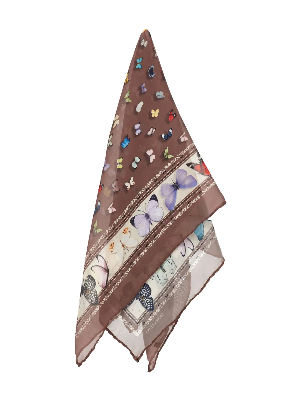Monnalisa Foulard con stampa farfalla - Marrone
