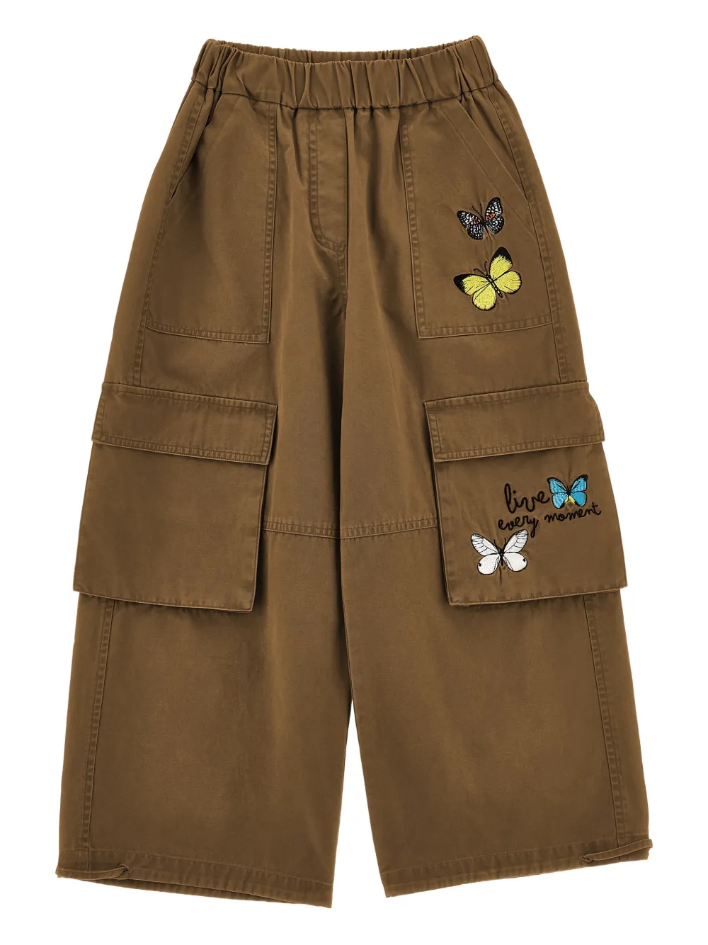 Monnalisa Cargo con motivo farfalla - Marrone