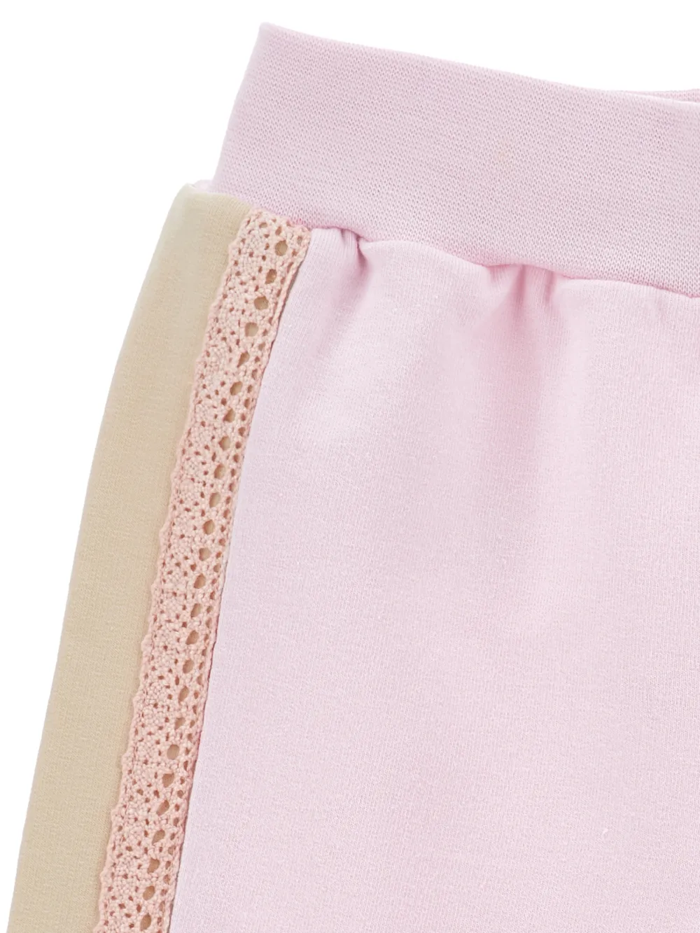 Monnalisa Broek met geborduurd logo Roze