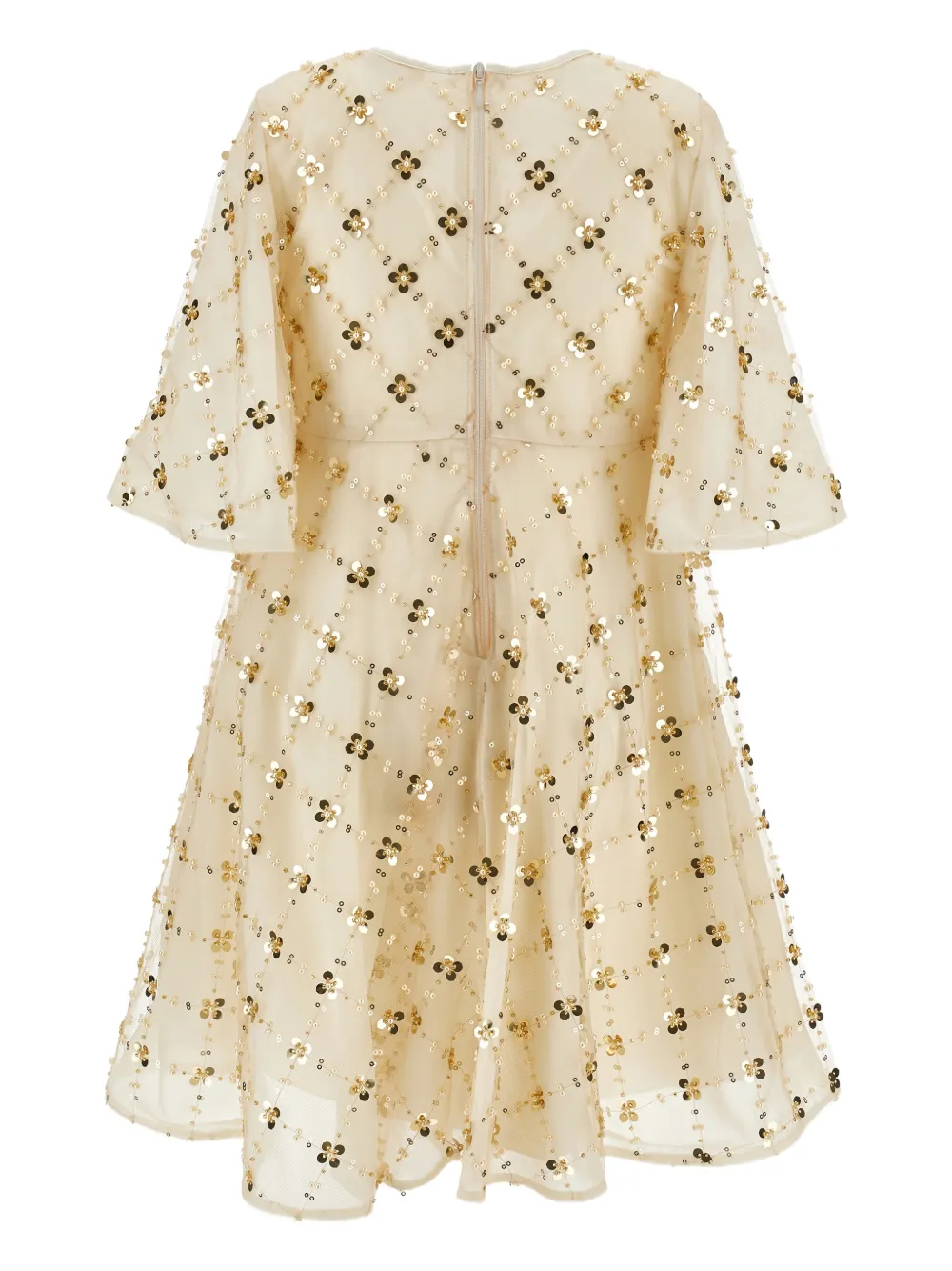 Monnalisa Jurk met pailletten Beige
