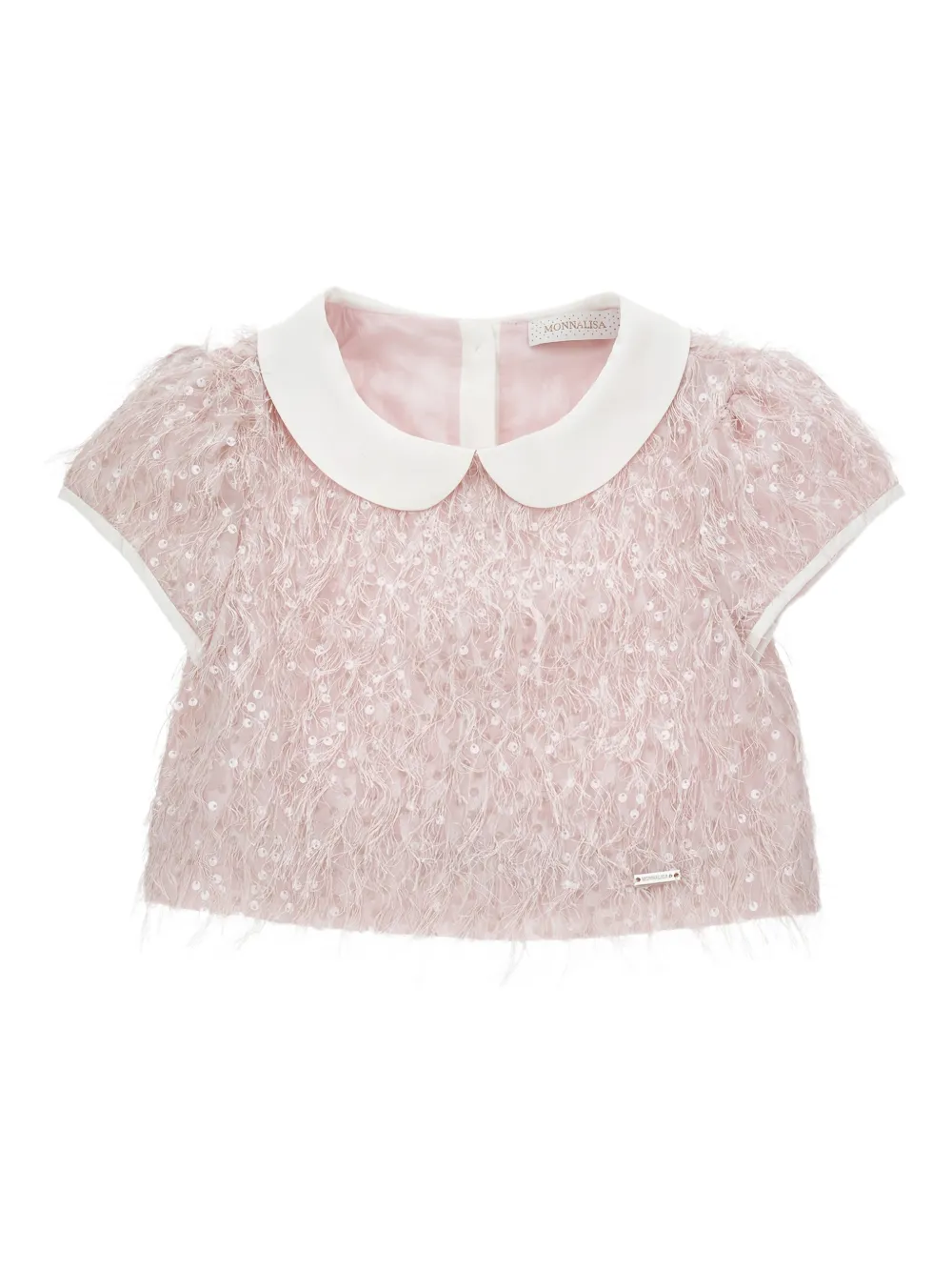 Monnalisa collared embellished top | Pink | Image 1
