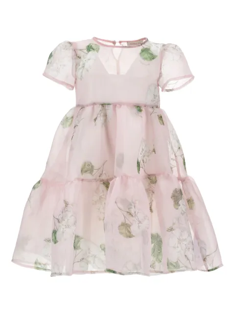 Monnalisa floral-print tiered dress