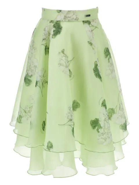Monnalisa floral-print ruffled skirt