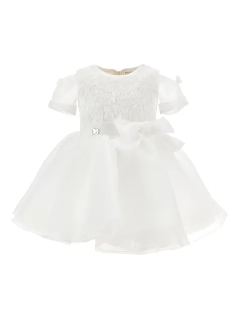 Monnalisa lace bow baby dress