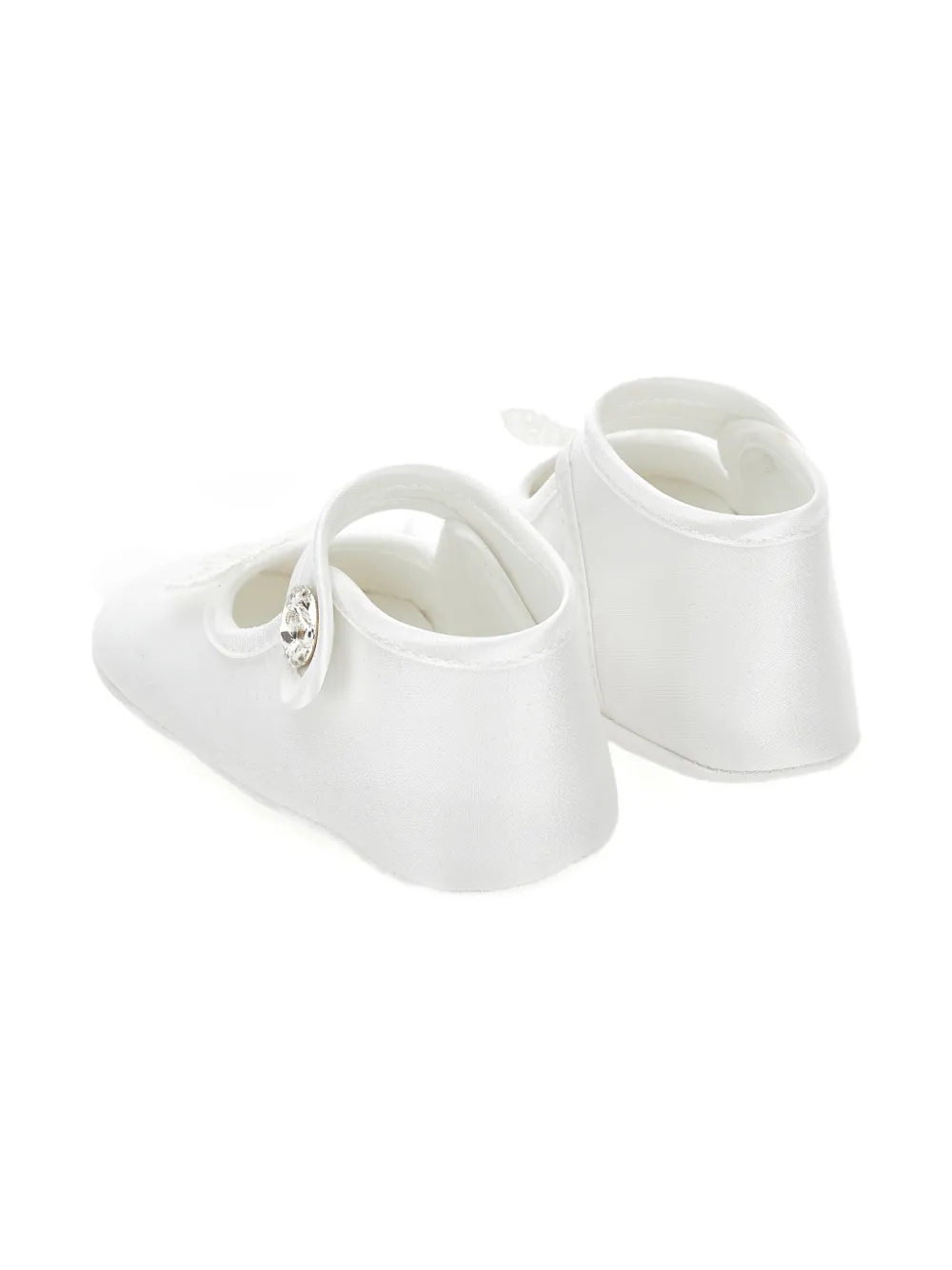 Monnalisa Slofjes met knoop en applicatie Wit