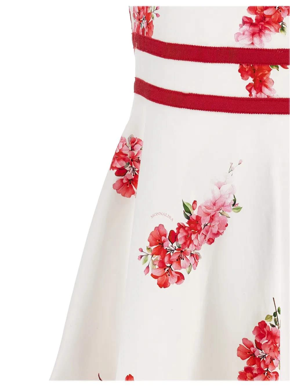 Floral-Print Ribbon Dress