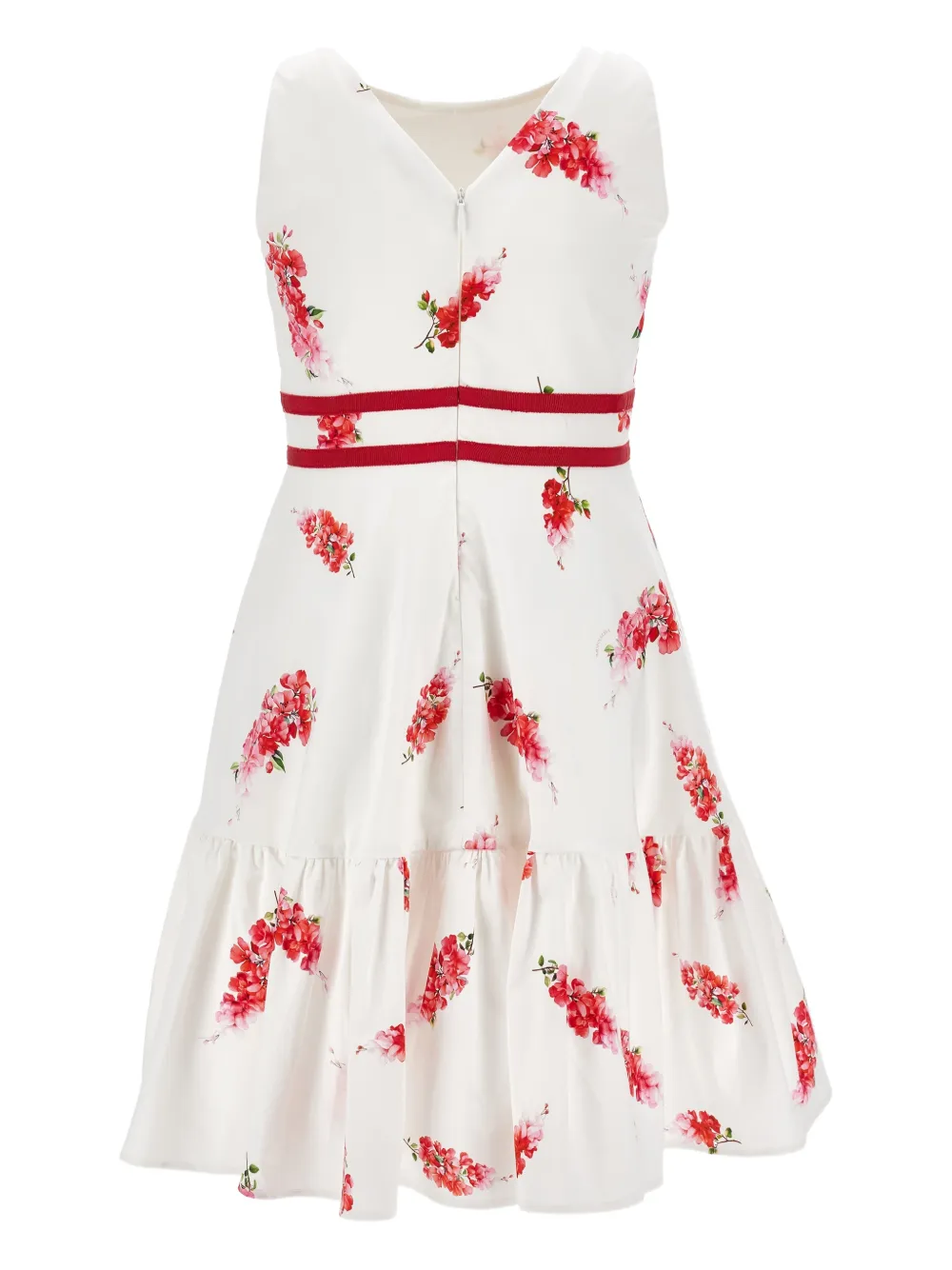 Floral-Print Ribbon Dress
