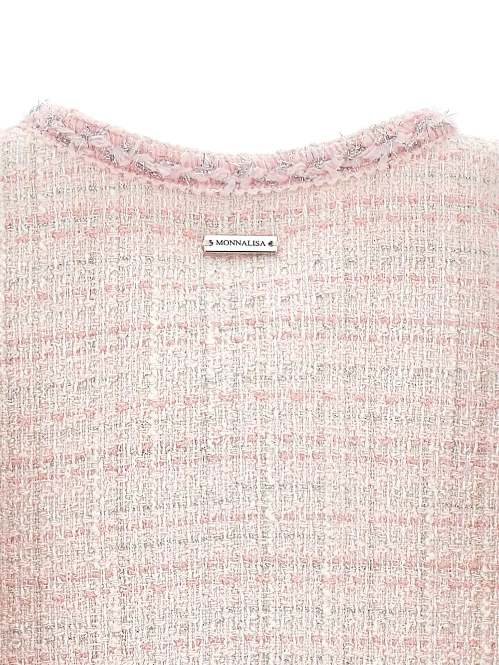 Monnalisa Tweed jack met knopen Roze