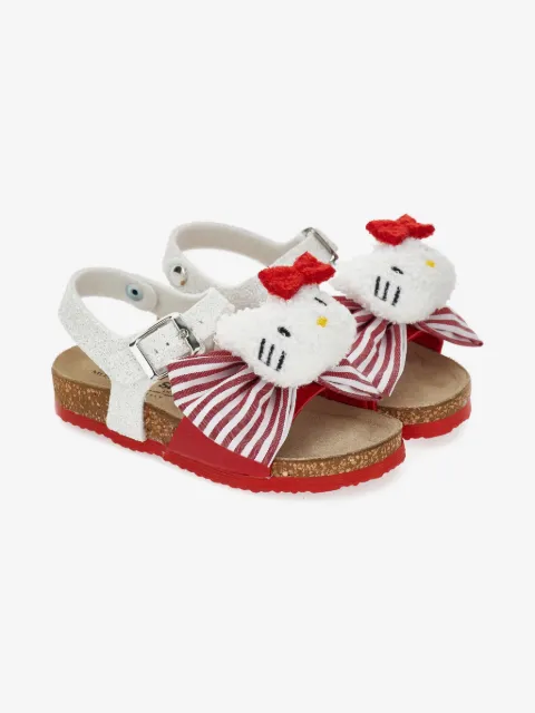Monnalisa striped bow sandals