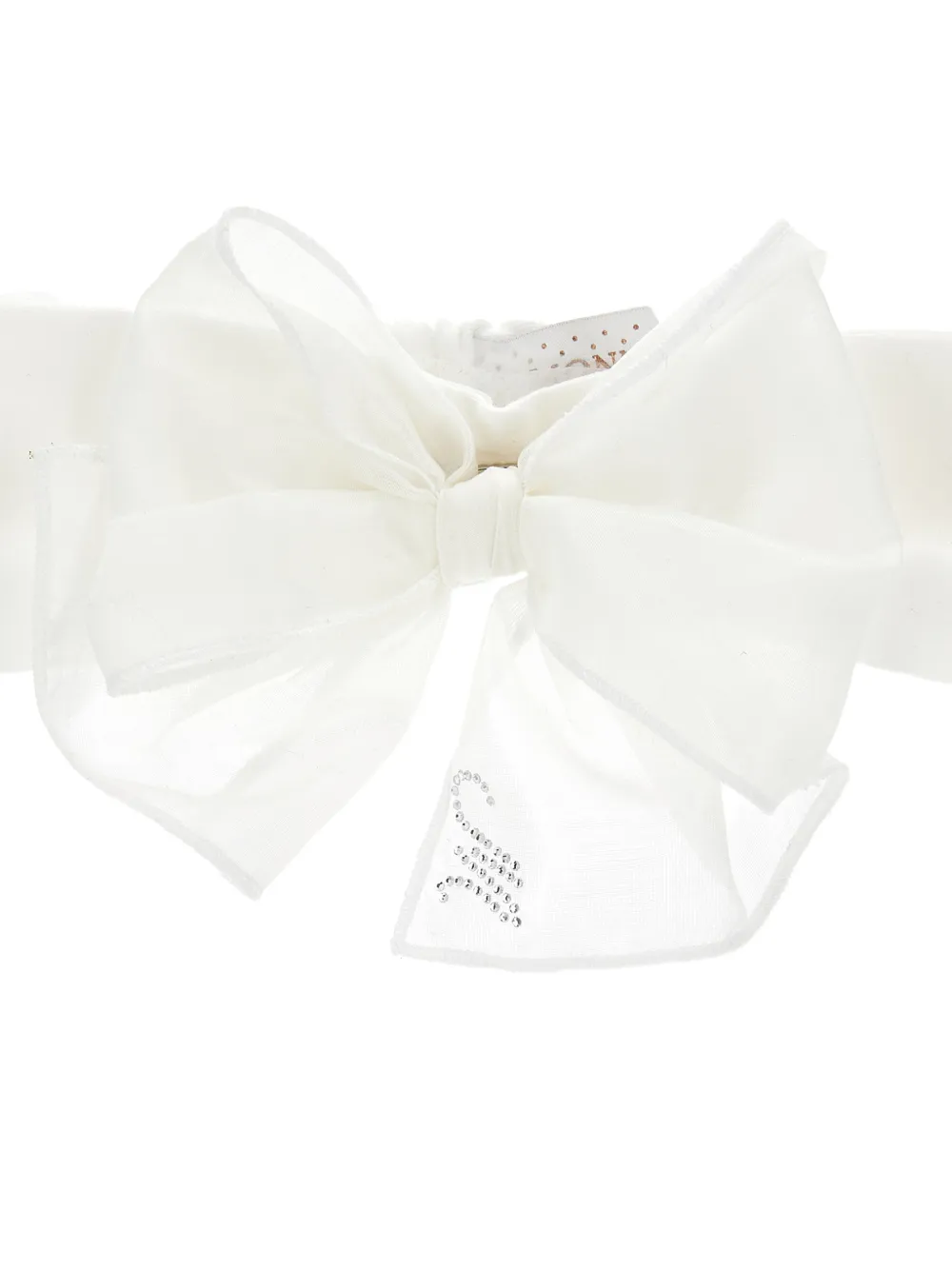  Monnalisa Bow Embellished Headband - White 