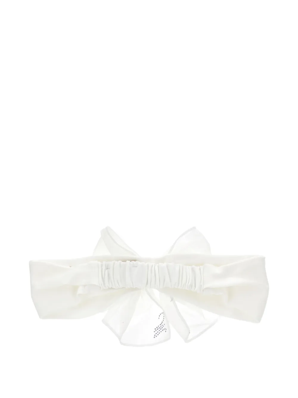 Monnalisa Haarband verfraaid met strik - Wit