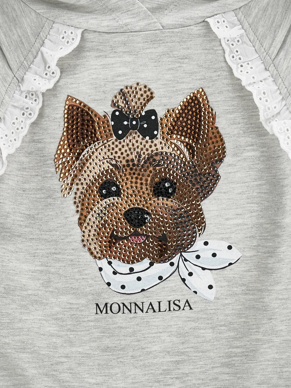 Monnalisa Hoodie met pailletten Grijs