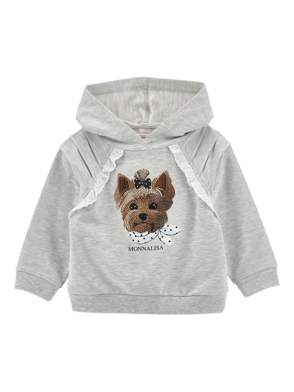 Monnalisa Felpa con cappuccio - Grigio