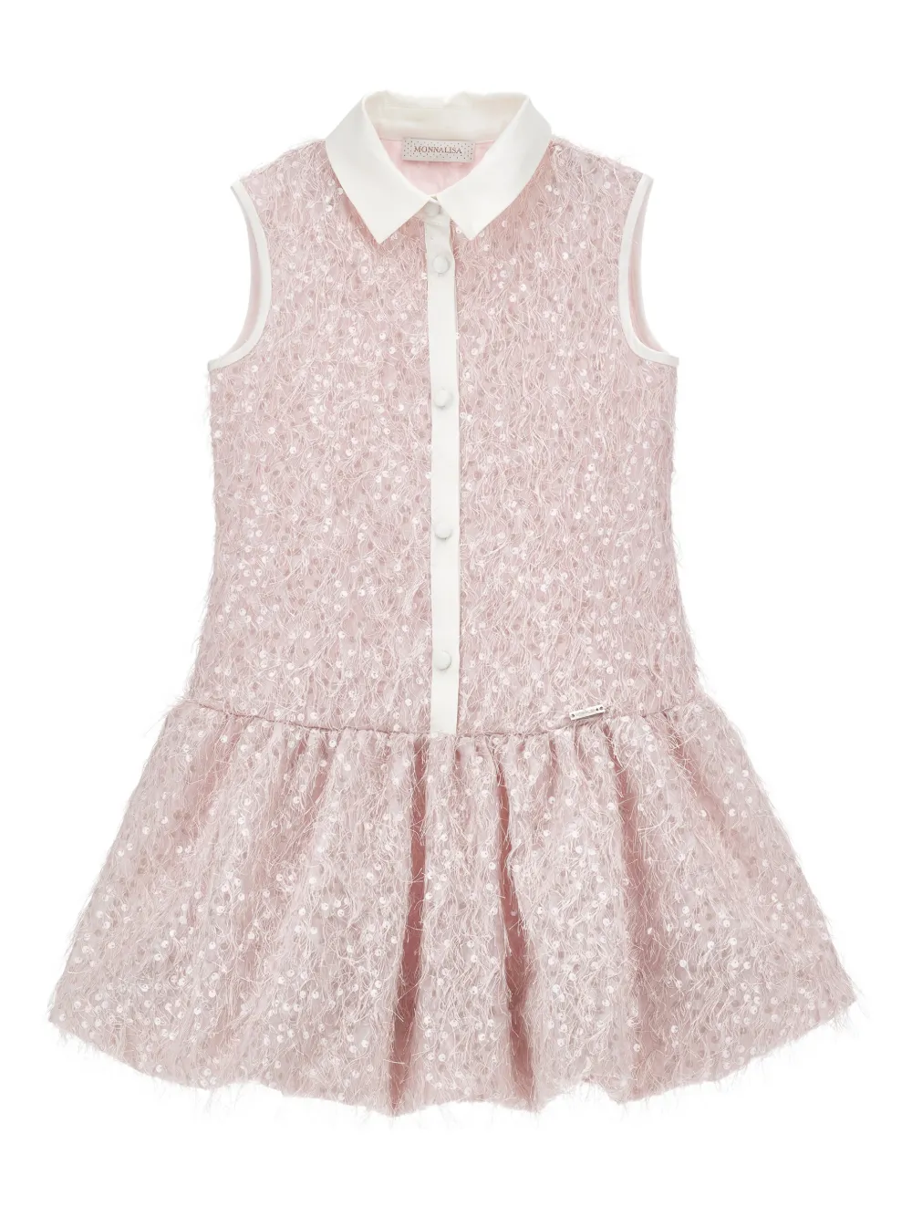 Monnalisa Abito con paillettes - Rosa