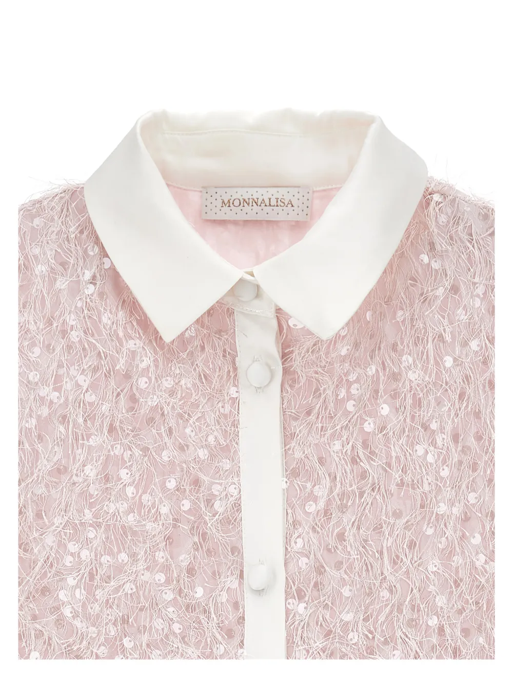 Monnalisa Jurk met pailletten Roze