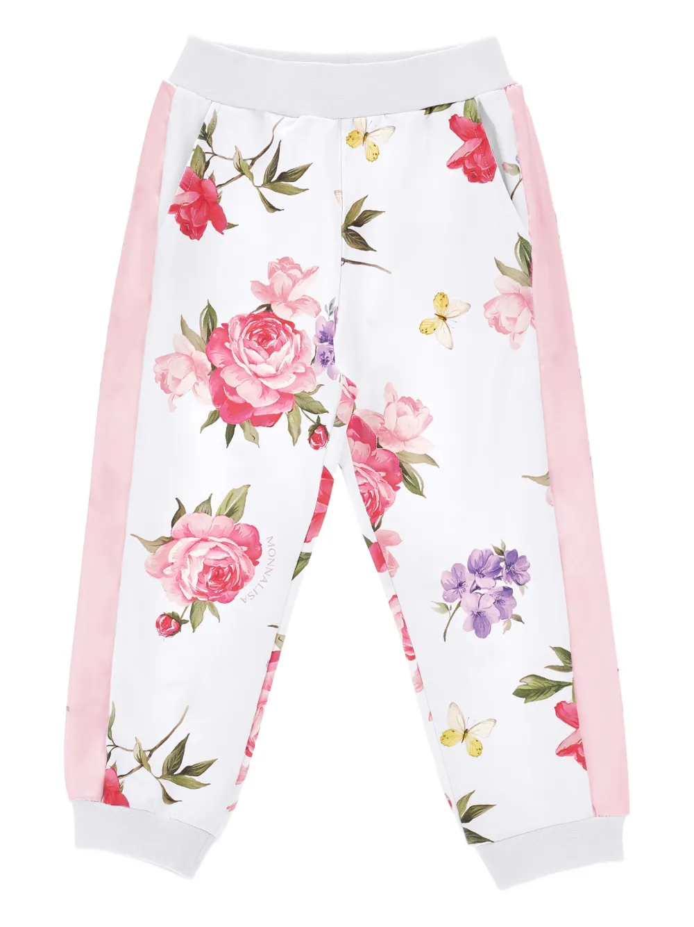 Monnalisa Pantaloni sportivi a fiori - Bianco