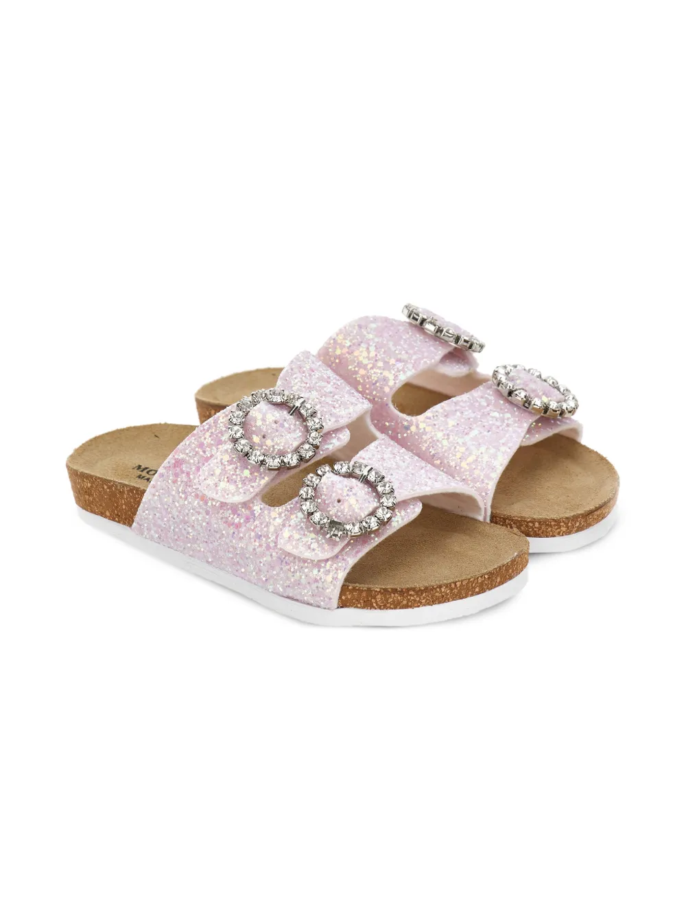Monnalisa slippers con hebilla y glitter | rosado | Image 1