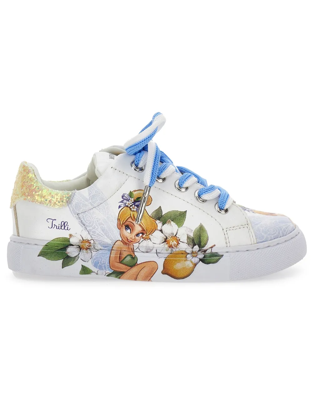 Monnalisa x Disney sneakers met glitterapplicatie Wit