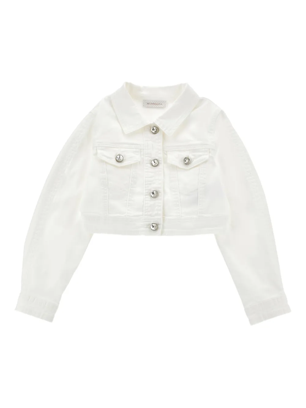 Monnalisa Giacca con cristalli - Bianco