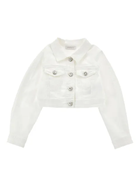 Monnalisa crystal-embellished jacket