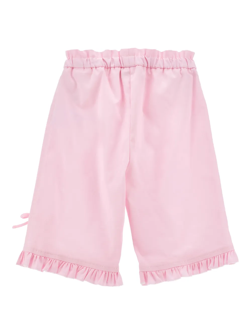 Ruffled-Trim Bow-Detail Trousers