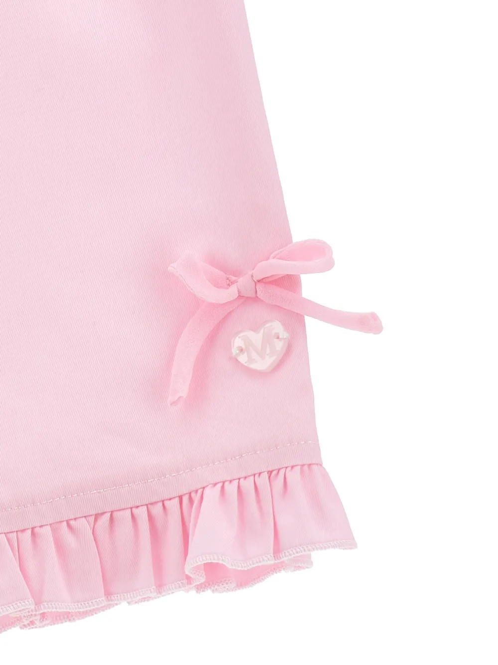 Ruffled-Trim Bow-Detail Trousers