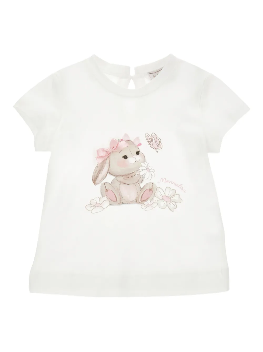Monnalisa T-shirt con stampa coniglio - Bianco