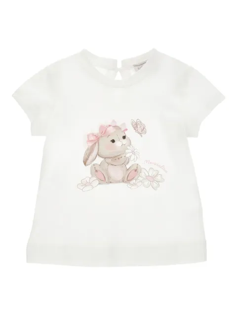 Monnalisa rabbit-print T-shirt
