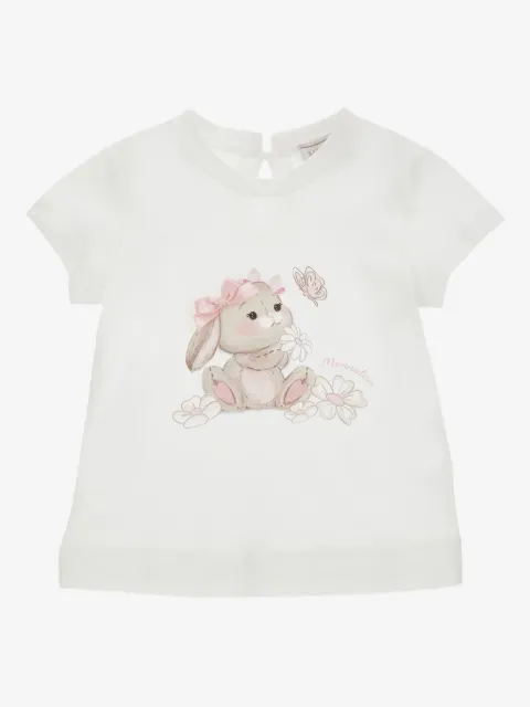 Monnalisa rabbit-print T-shirt