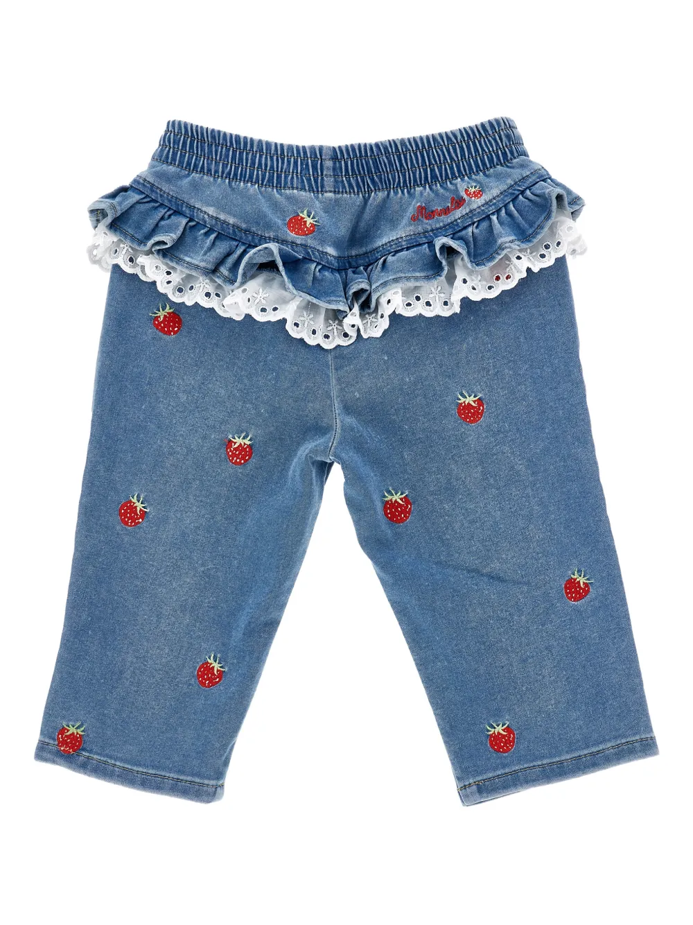 Monnalisa Jeans con ricamo - Blu