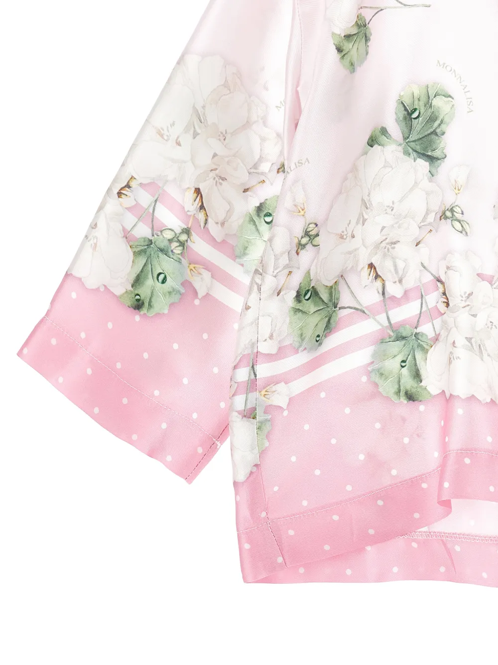 Monnalisa Top met stippen en bloemenprint Roze