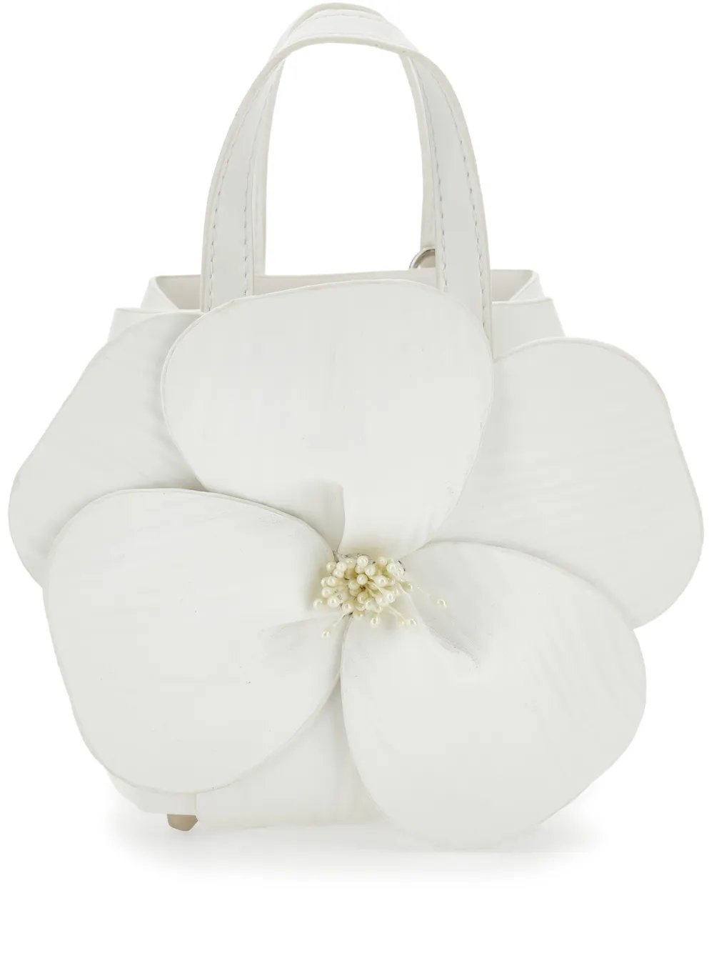 Monnalisa Borsa a spalla con applicazione - Bianco