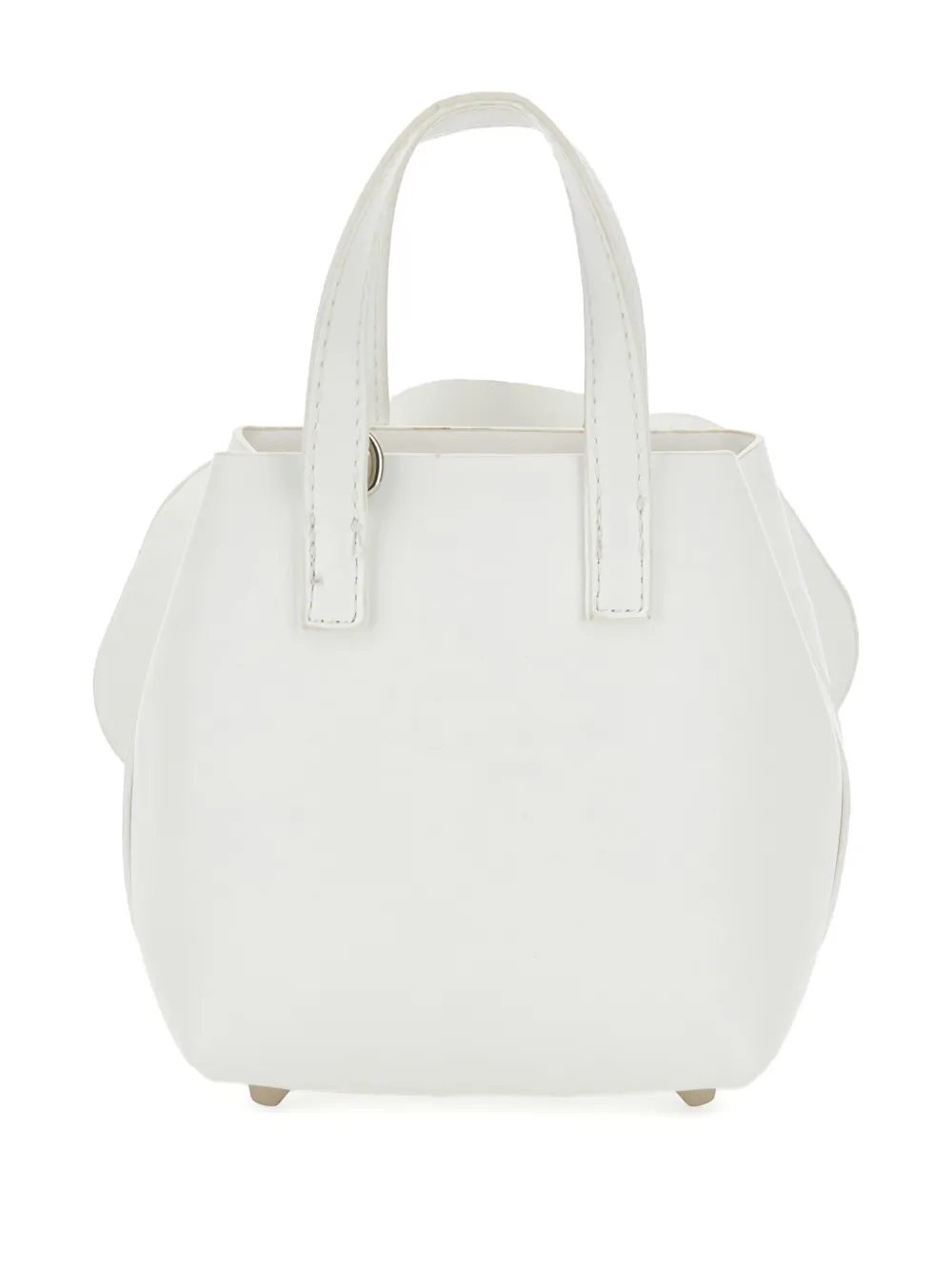 Monnalisa Schoudertas met bloemapplicatie - Wit