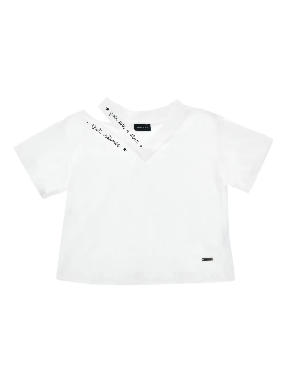 Monnalisa T-shirt con cut-out - Bianco