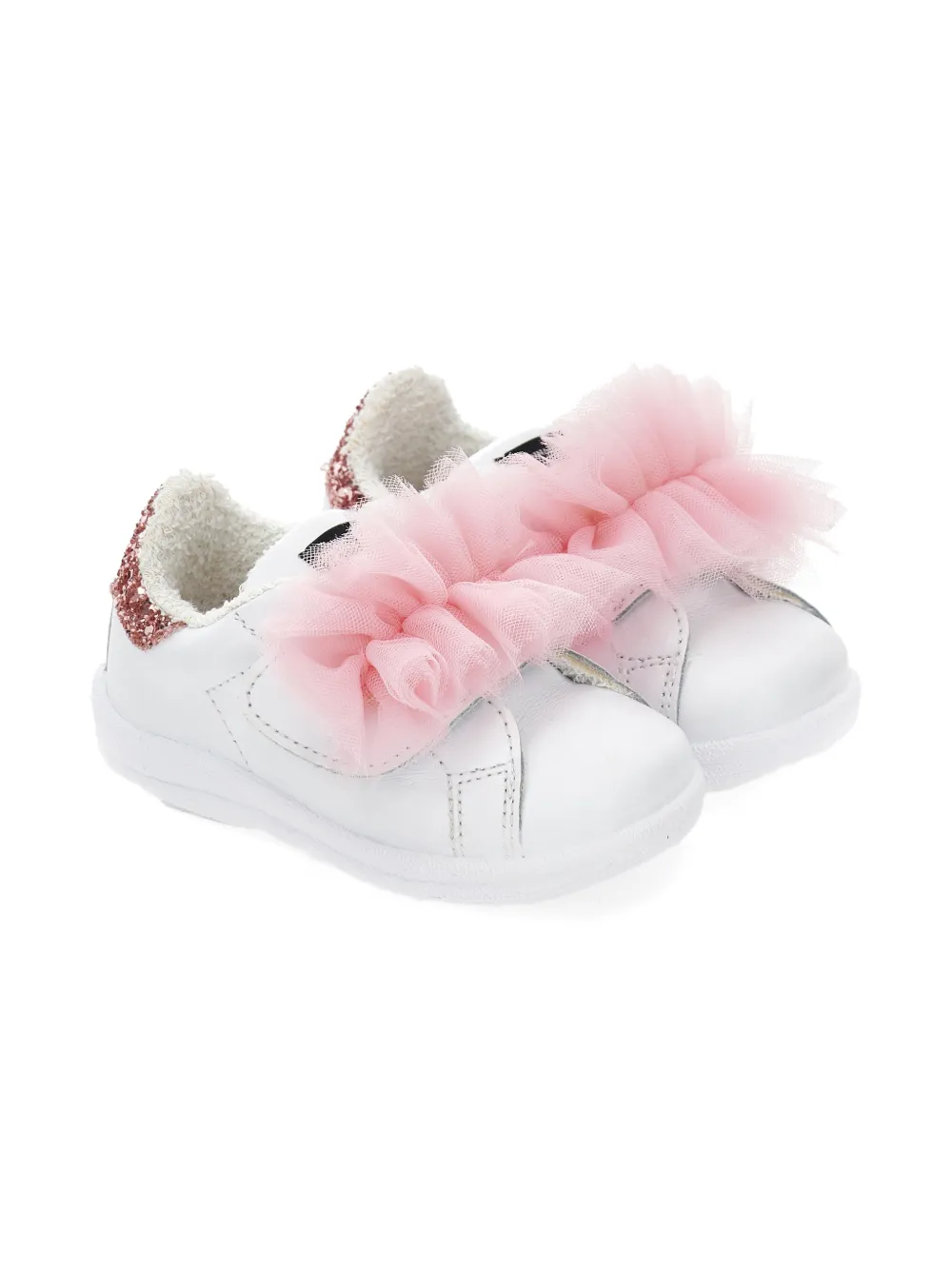 Monnalisa Sneakers con dettaglio tulle - Bianco