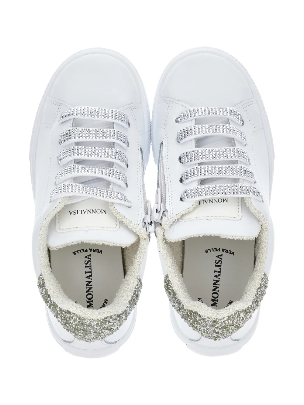 Monnalisa Sneakers verfraaid met glitters Wit