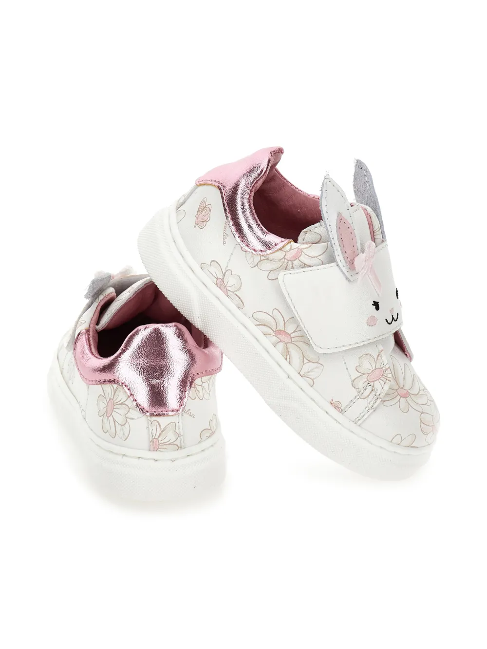 Monnalisa Sneakers met bloemenprint Wit