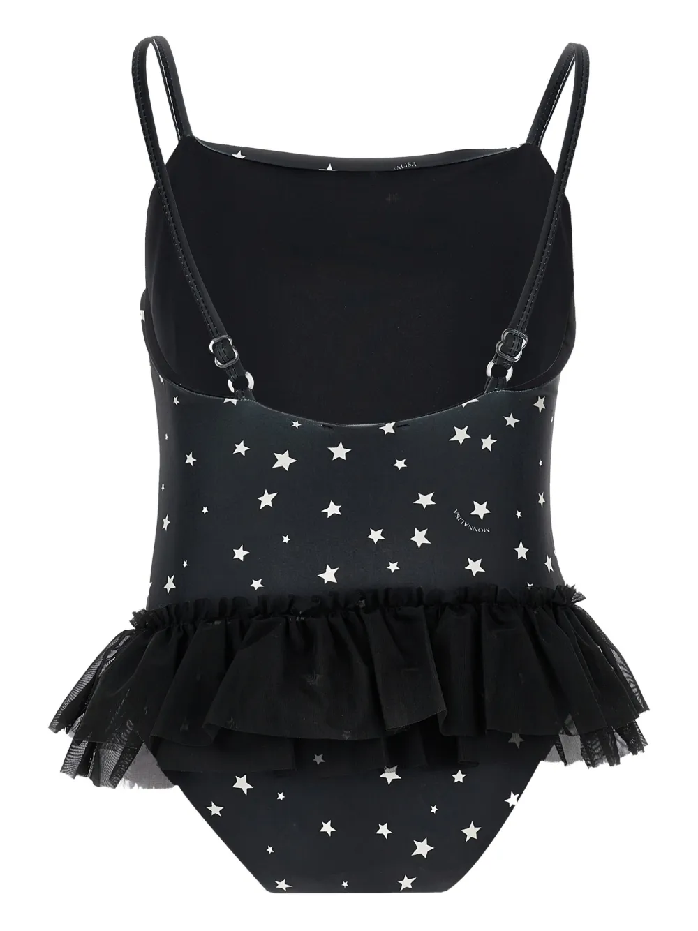  Monnalisa Star-print Ruffled Swimsuit - Black 