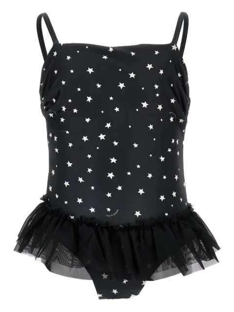 Monnalisa star-print ruffled swimsuit