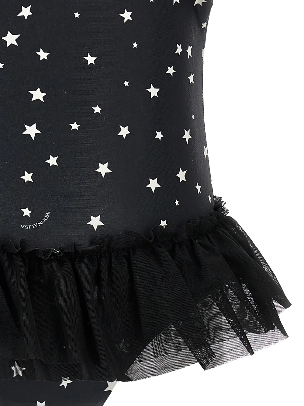  Monnalisa Star-print Ruffled Swimsuit - Black 