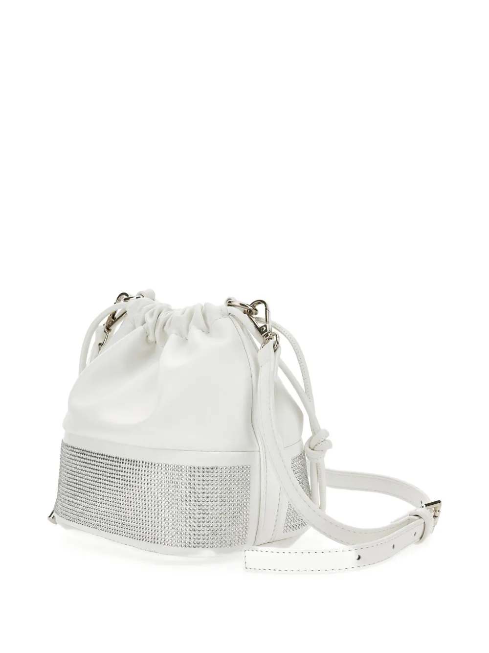  Monnalisa Rhinestone Drawstring Bag - White 