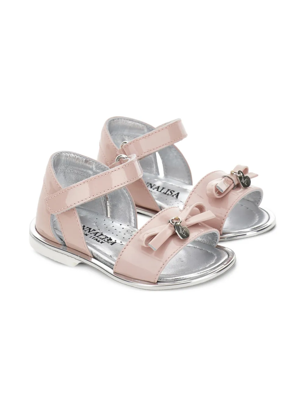 Monnalisa Babies' Bow-detail Strap Sandals In Pink