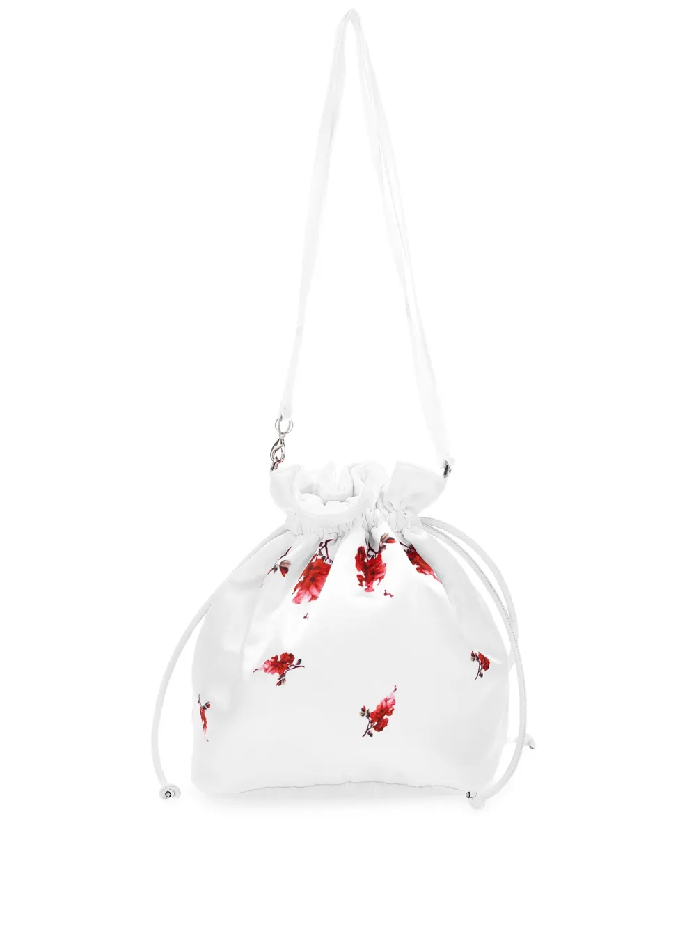 Monnalisa Borsa a fiori con coulisse - Bianco