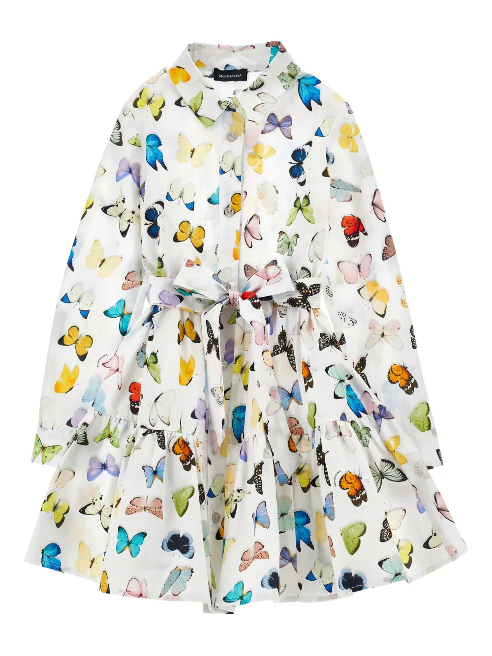 Monnalisa Abito con balze - Bianco