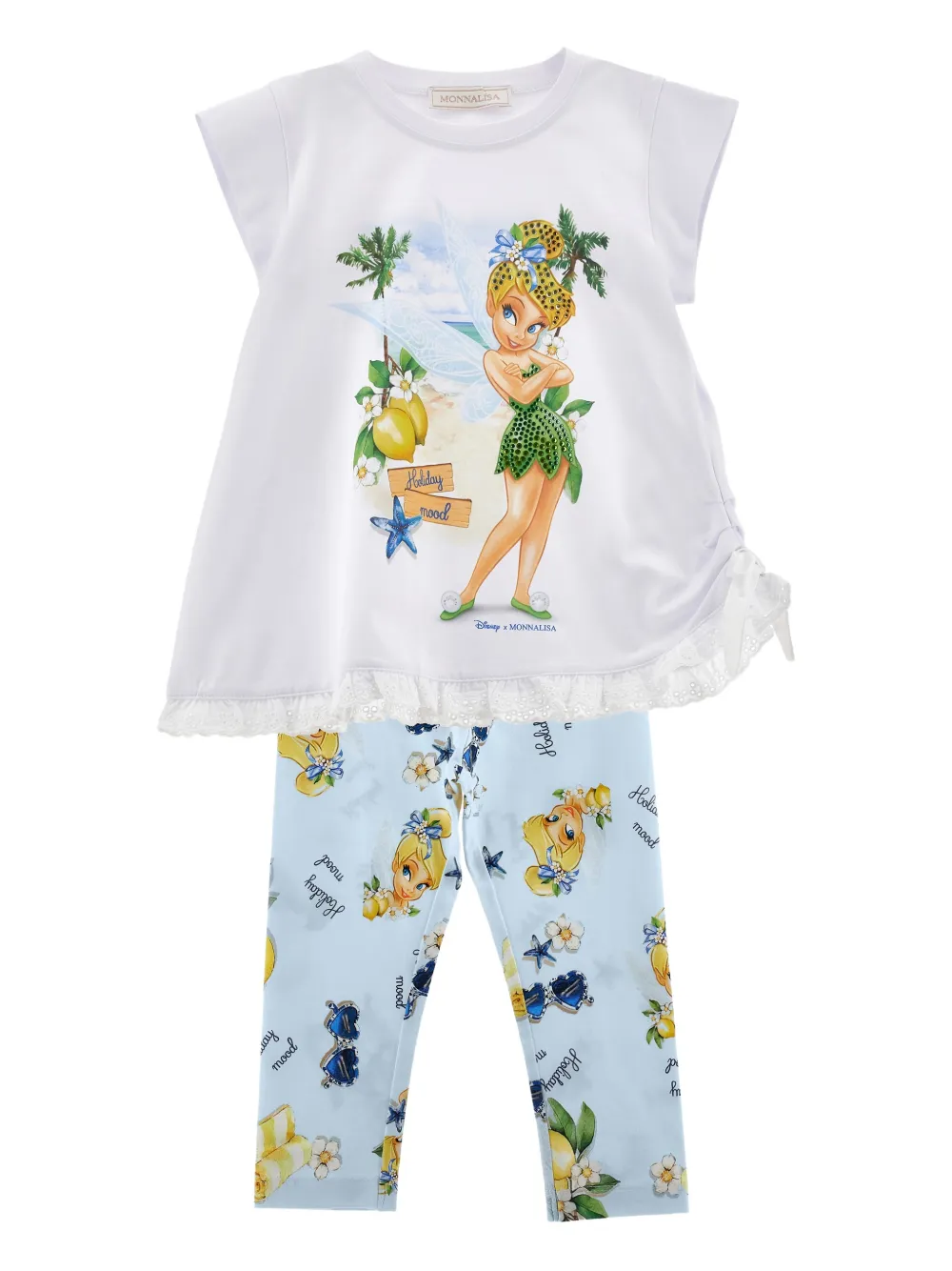 Monnalisa x Disney Set pantaloni con stampa - Blu