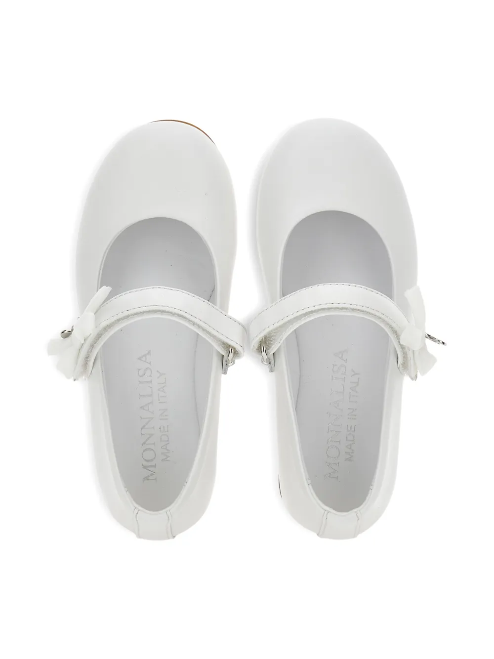 Monnalisa Ballerina's met strikbedel Wit