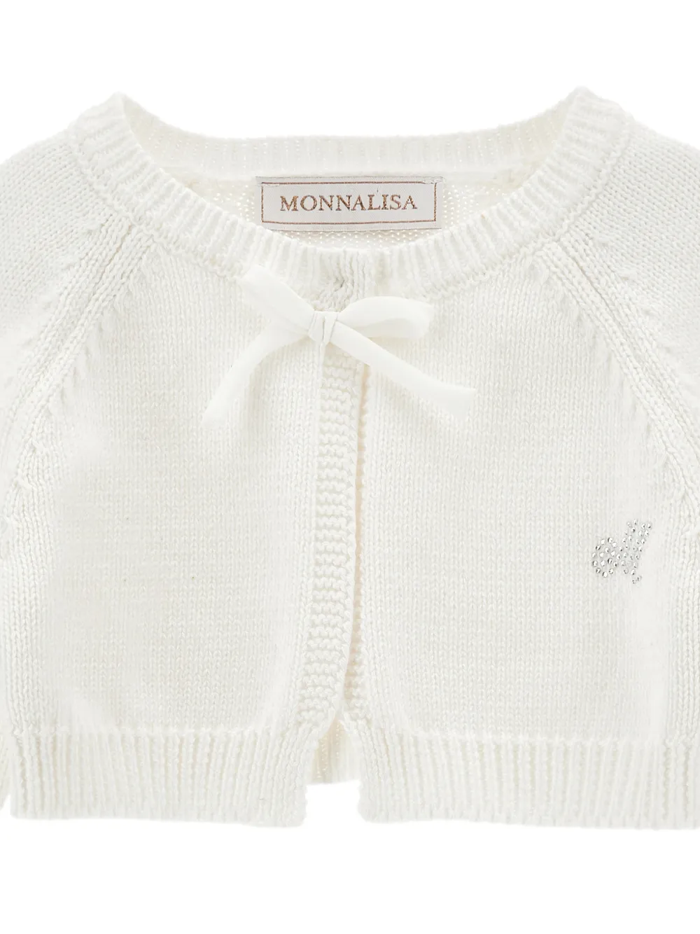 Monnalisa Top met strikdetail Wit