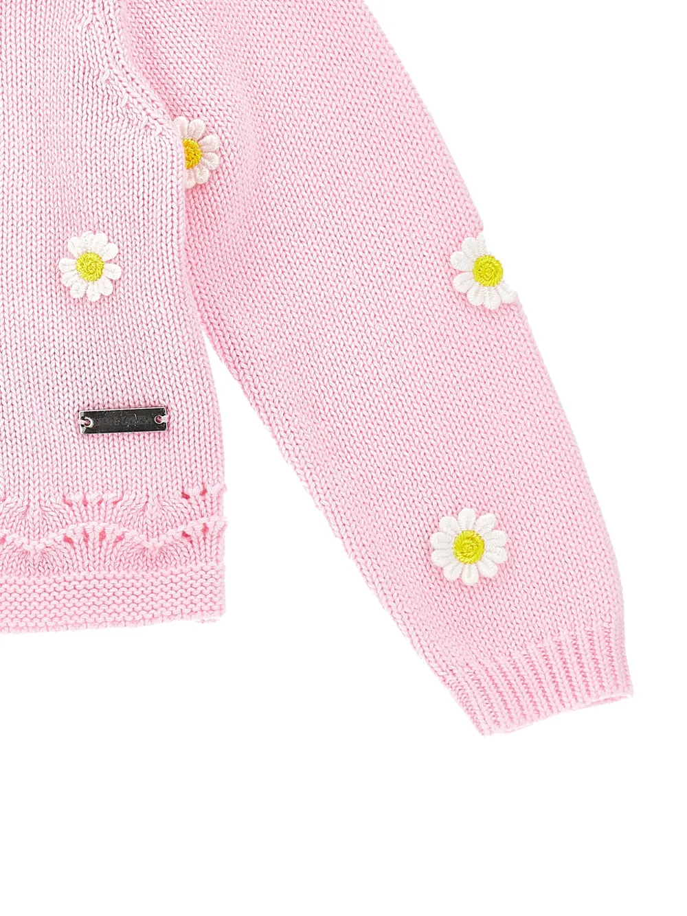 Daisy-Embellishment Cardigan