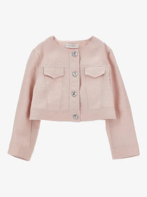 Monnalisa flap-pocket buttoned jacket