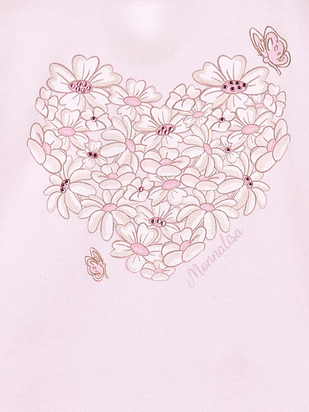 Monnalisa T-shirt met bloemenprint Roze